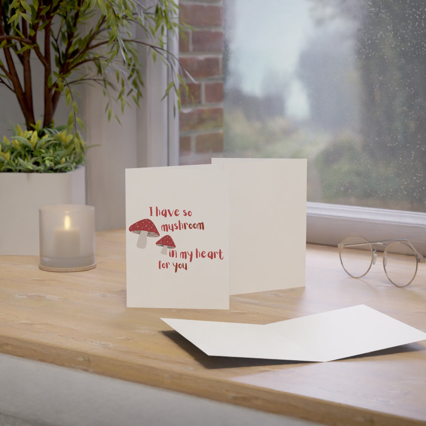 Valentines Card I have so Mushroom in my Heart for You | 5x7 | Valentines| Boyfriend Card | Girlfriend Card | Friend Card