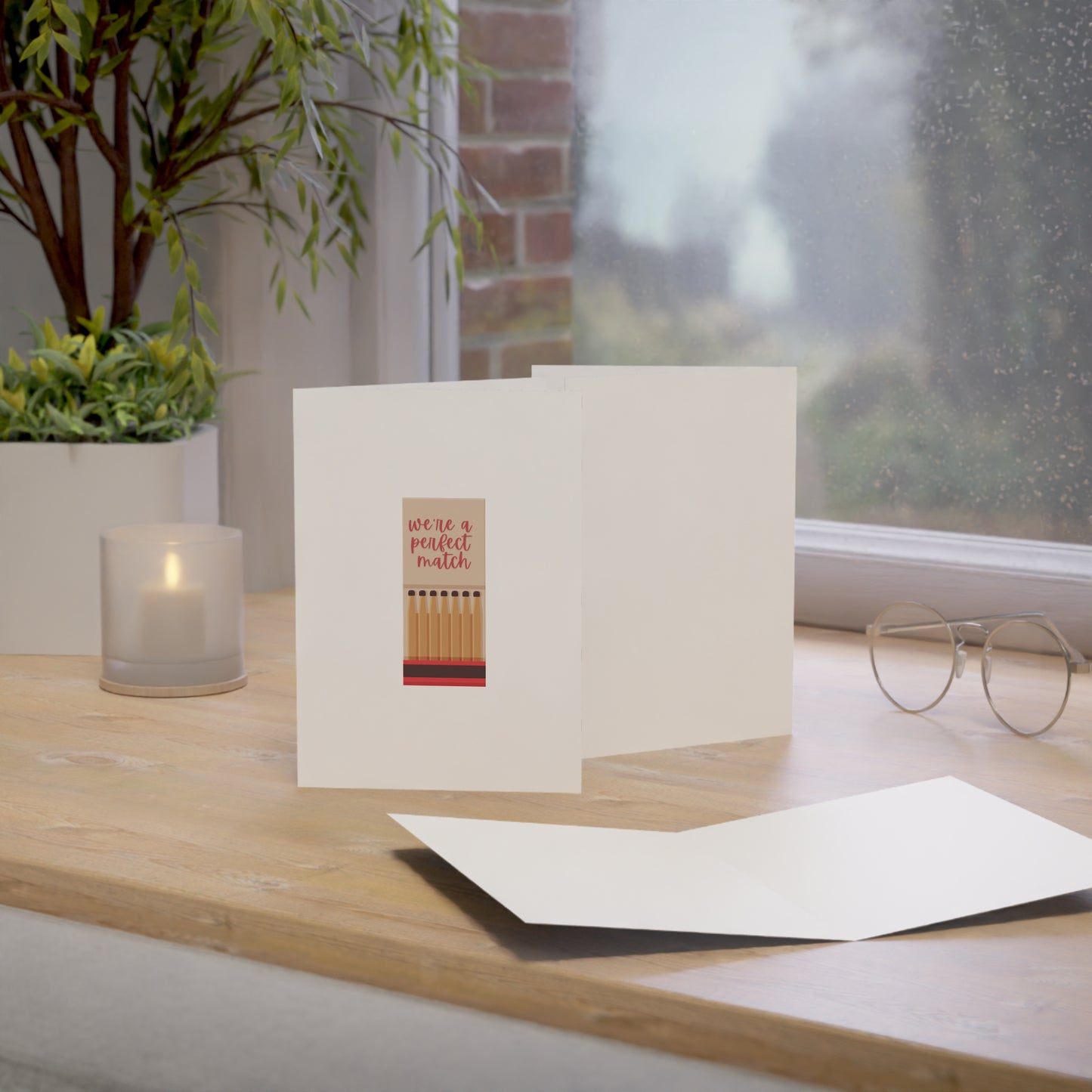 Valentines Day We're A Perfect Match Card | 5x7 | Valentines| Boyfriend Card | Girlfriend Card | Friend Card