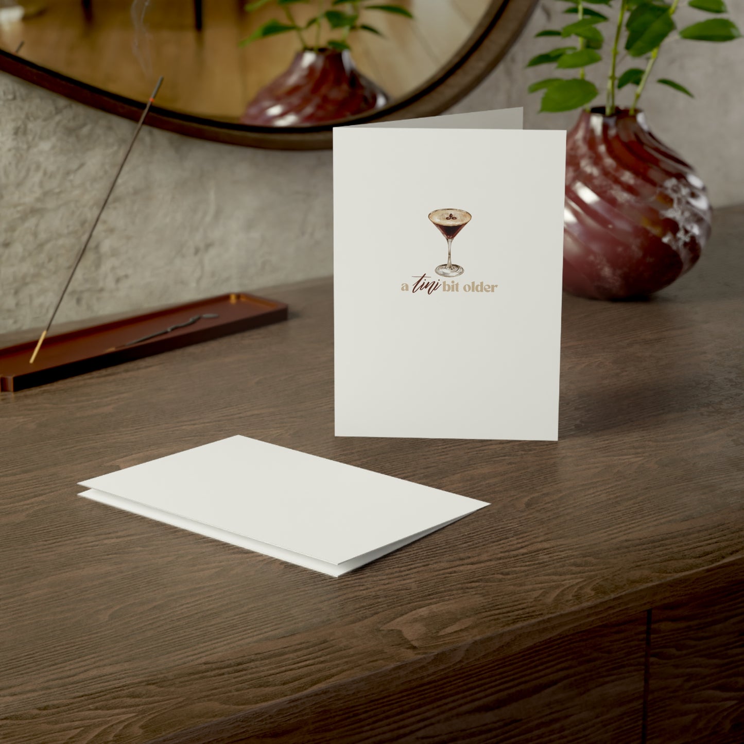 An *espresso* Tini Bit Older Birthday Card