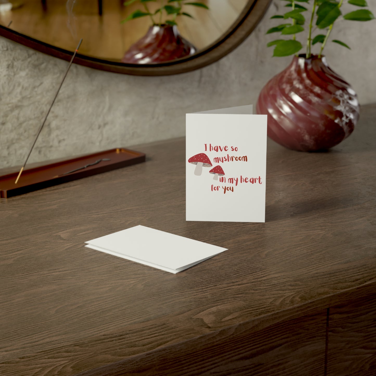 Valentines Card I have so Mushroom in my Heart for You | 5x7 | Valentines| Boyfriend Card | Girlfriend Card | Friend Card