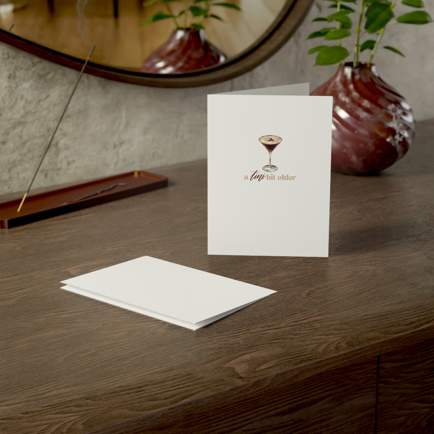 An *espresso* Tini Bit Older Birthday Card