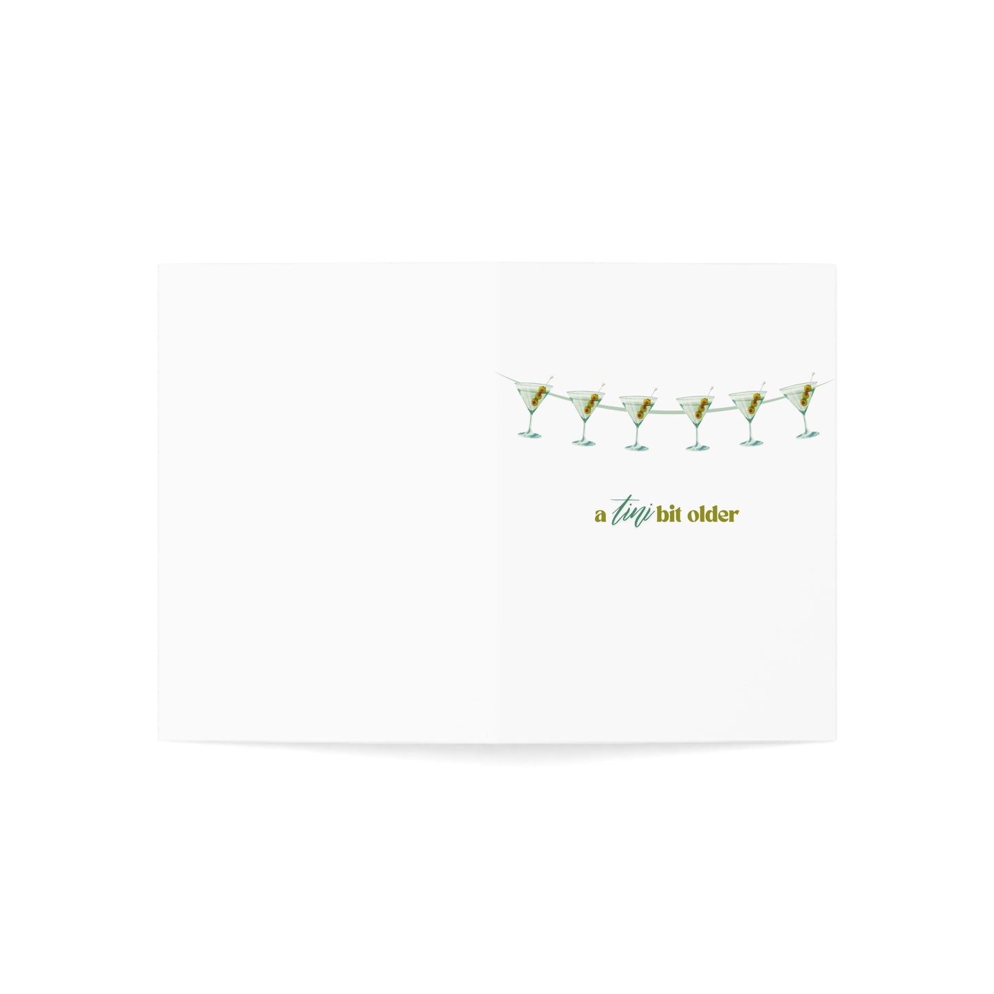 A Tini Bit Older Martini Banner Birthday Card