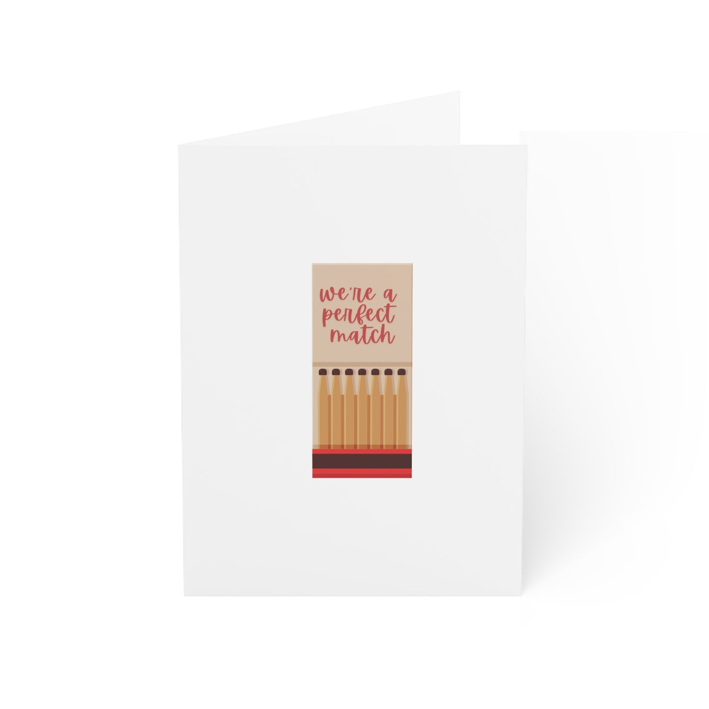 Valentines Day We're A Perfect Match Card | 5x7 | Valentines| Boyfriend Card | Girlfriend Card | Friend Card