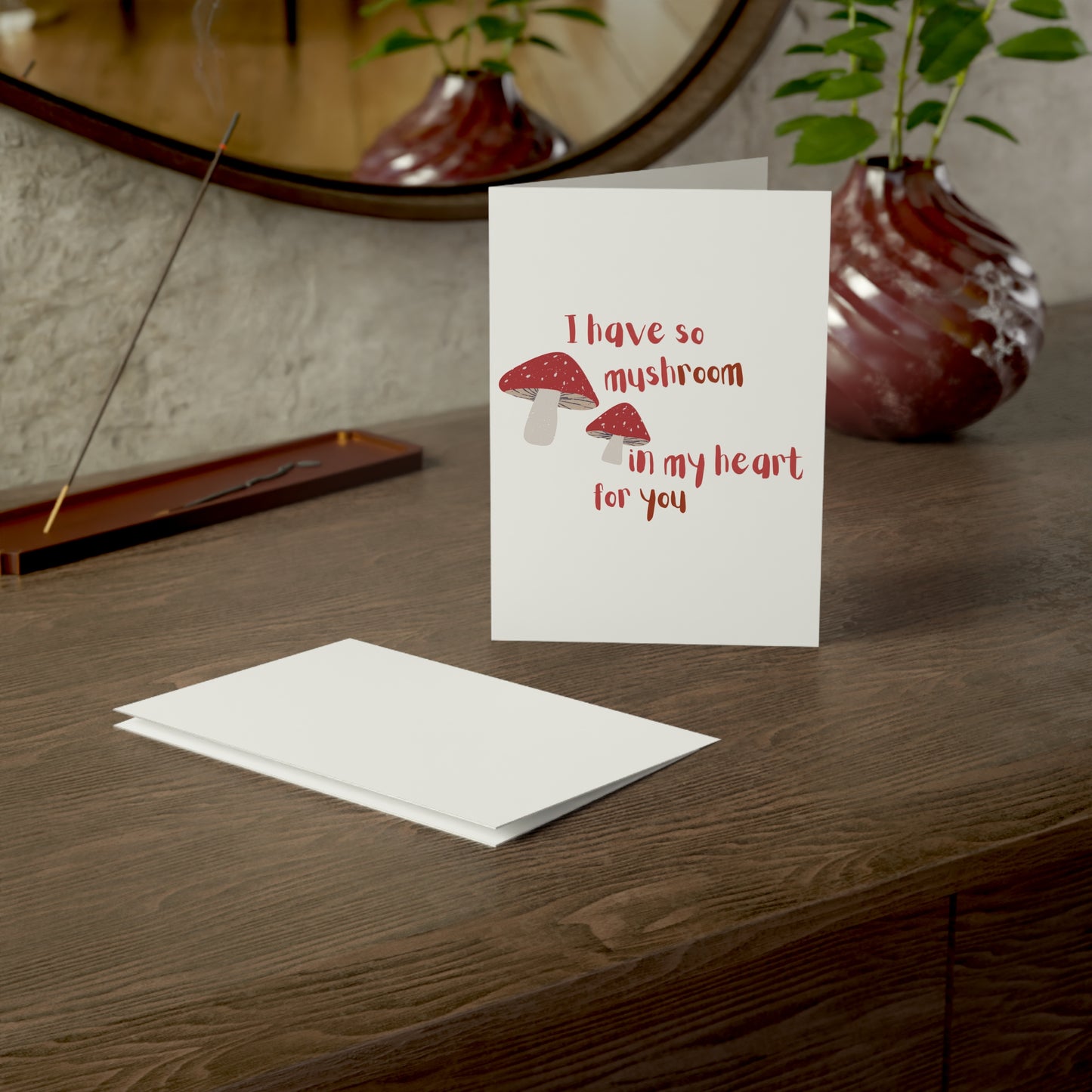 Valentines Card I have so Mushroom in my Heart for You | 5x7 | Valentines| Boyfriend Card | Girlfriend Card | Friend Card