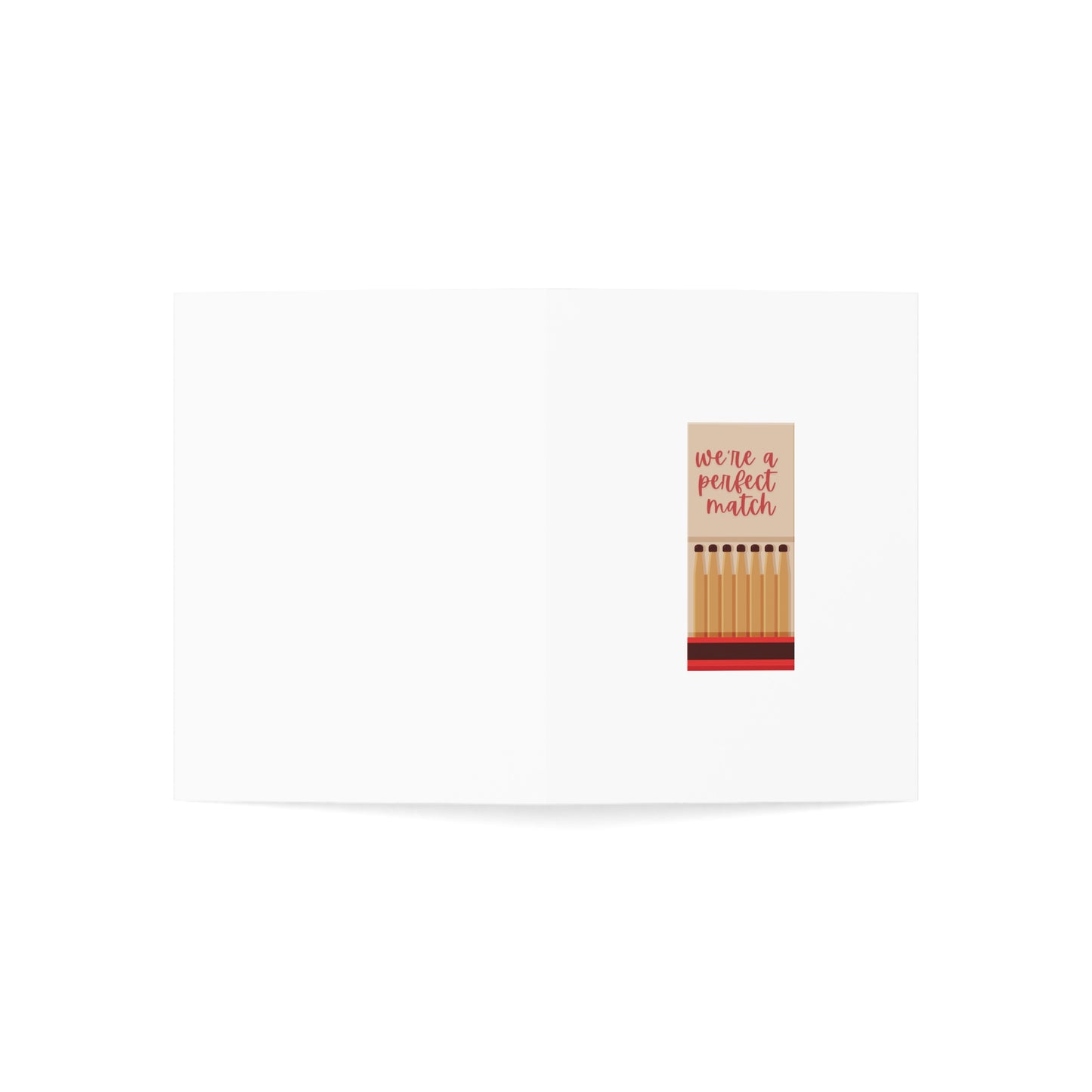 Valentines Day We're A Perfect Match Card | 5x7 | Valentines| Boyfriend Card | Girlfriend Card | Friend Card