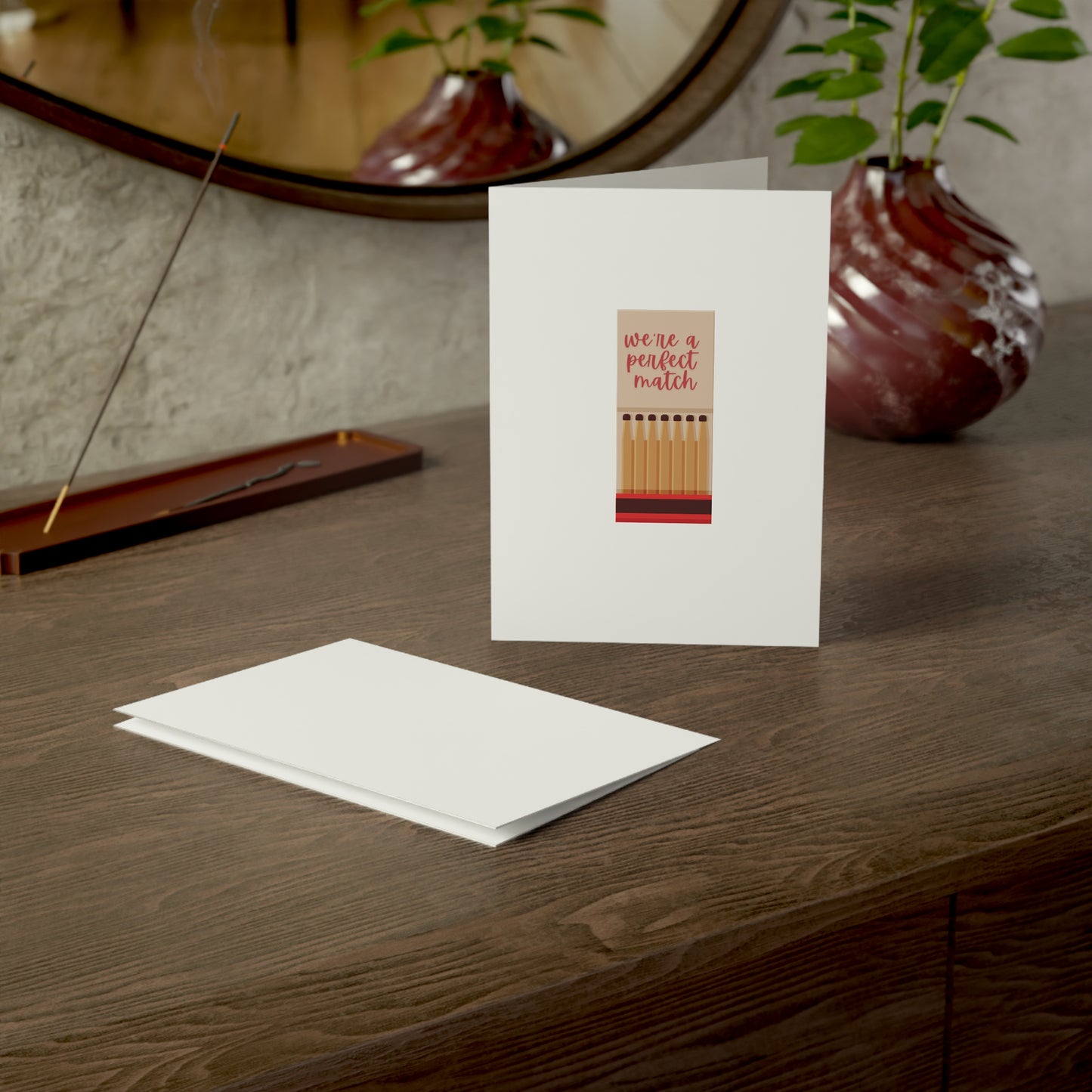 Valentines Day We're A Perfect Match Card | 5x7 | Valentines| Boyfriend Card | Girlfriend Card | Friend Card