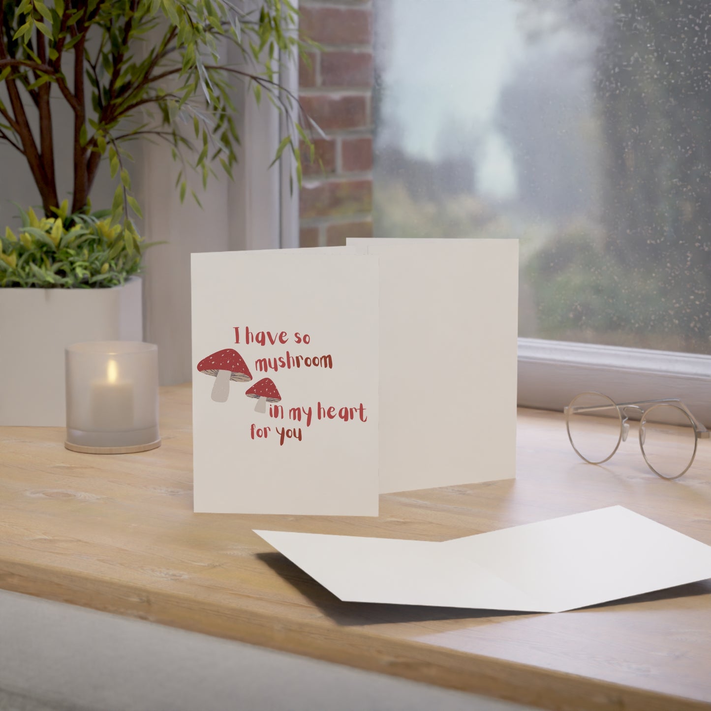 Valentines Card I have so Mushroom in my Heart for You | 5x7 | Valentines| Boyfriend Card | Girlfriend Card | Friend Card