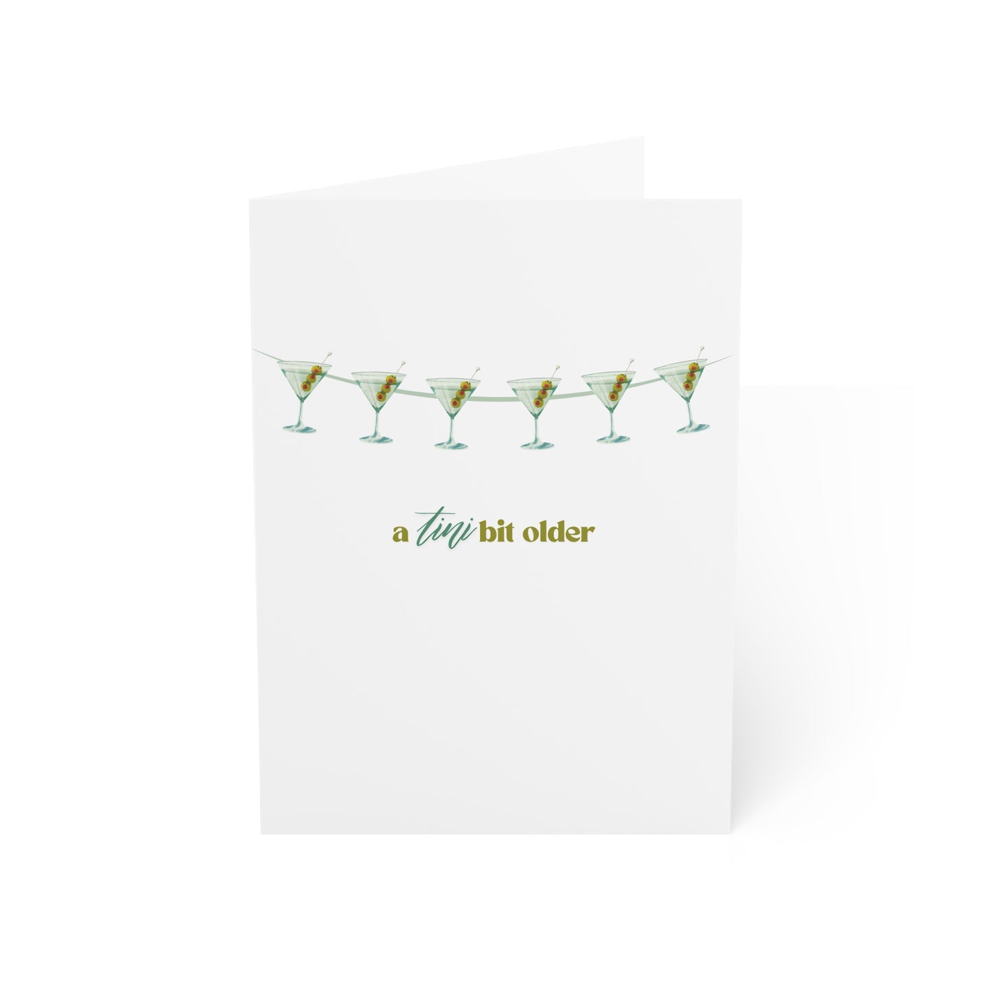 A Tini Bit Older Martini Banner Birthday Card
