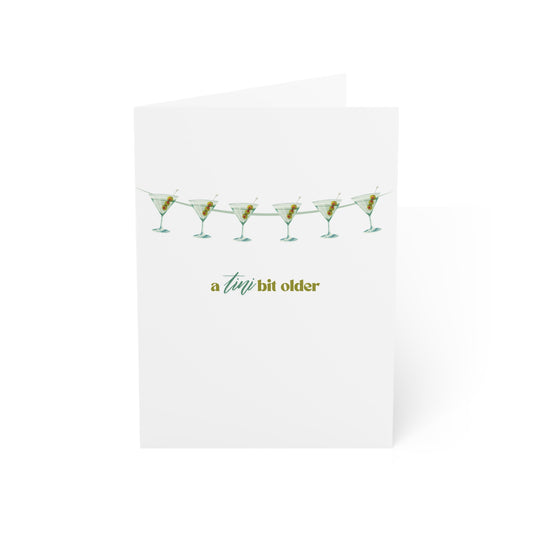 A Tini Bit Older Martini Banner Birthday Card