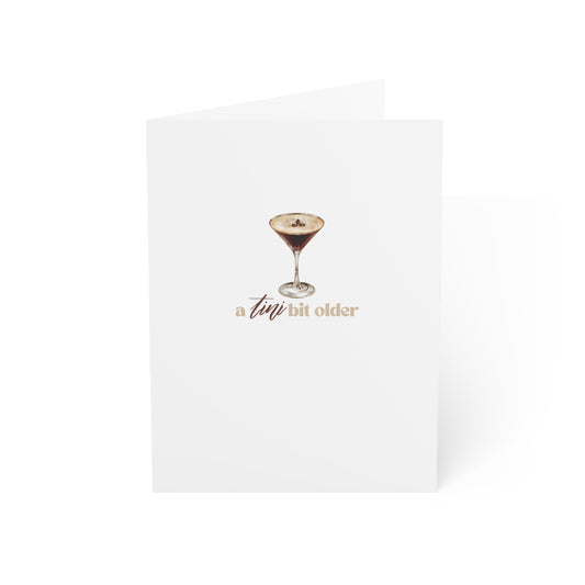 An *espresso* Tini Bit Older Birthday Card