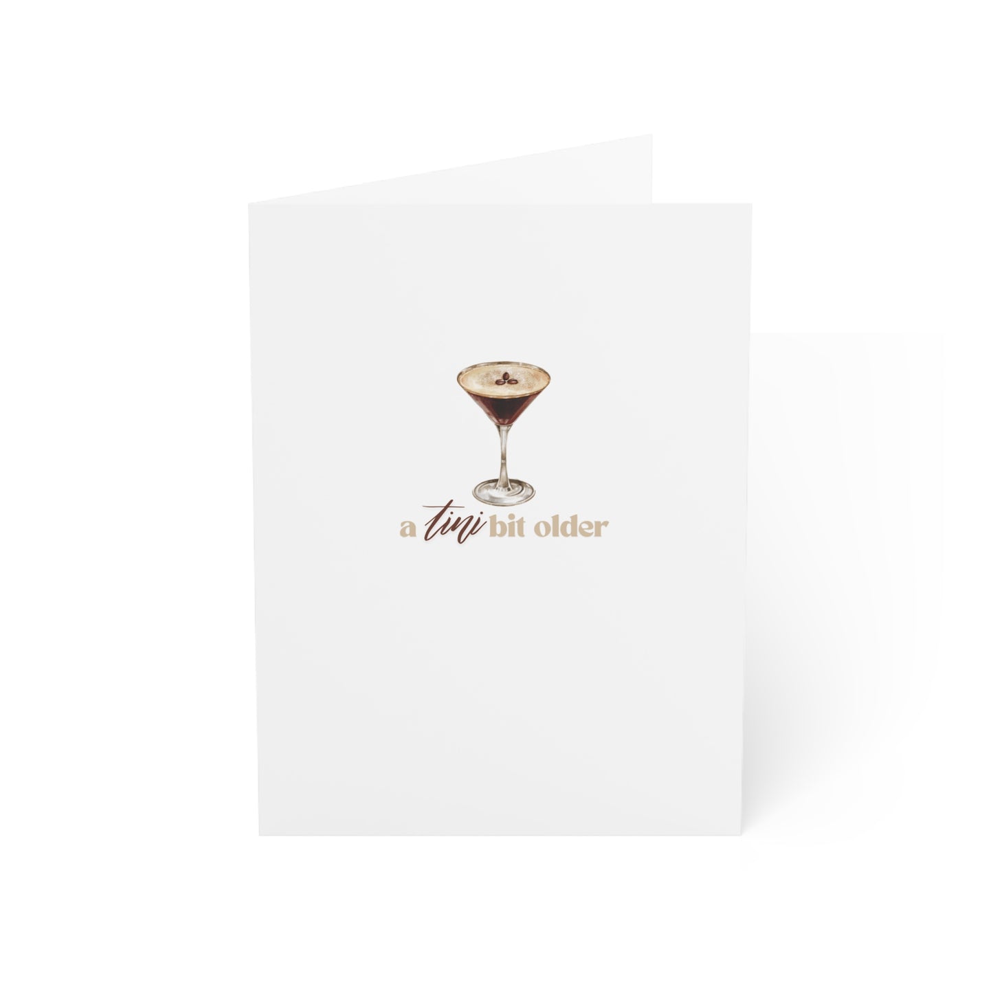 An *espresso* Tini Bit Older Birthday Card