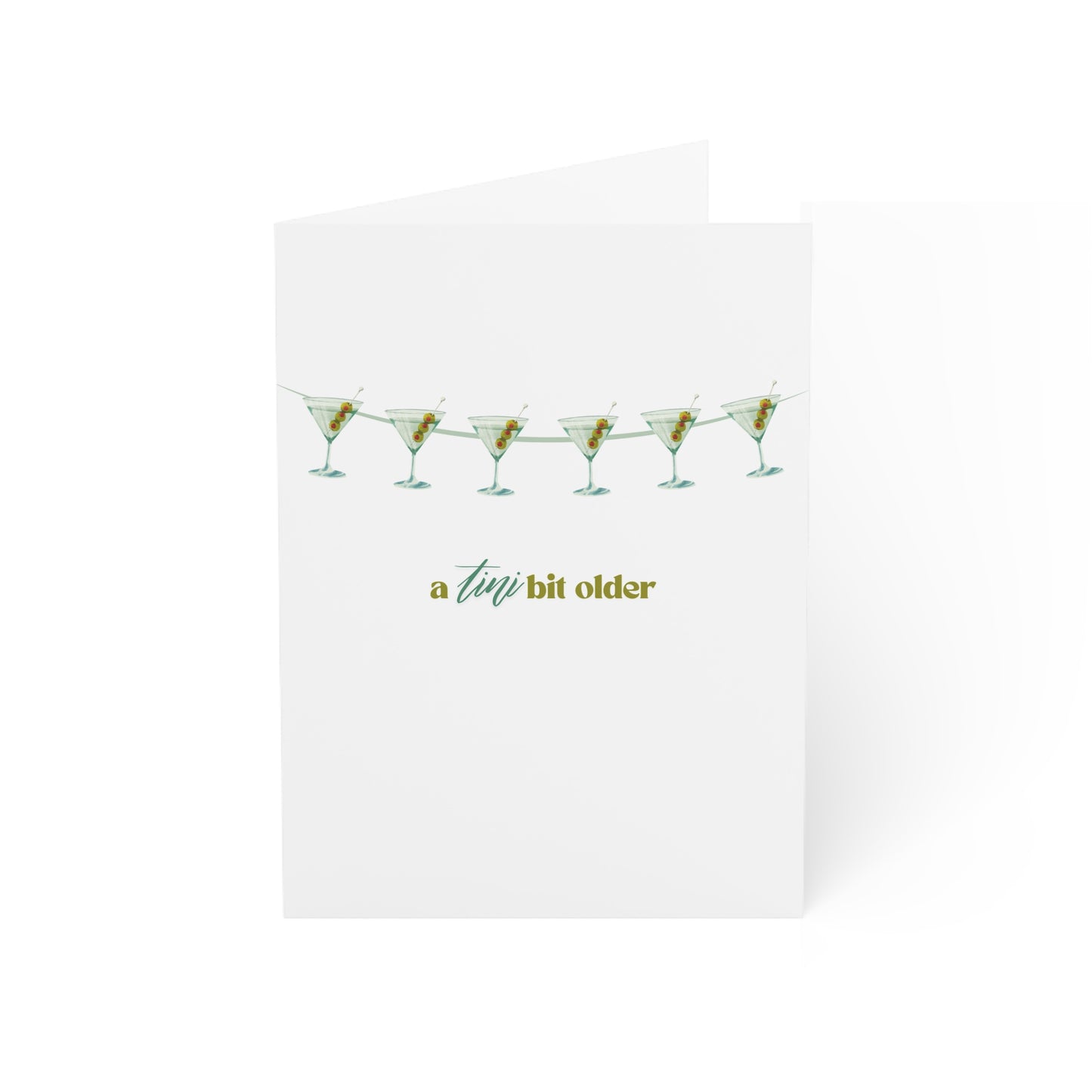 A Tini Bit Older Martini Banner Birthday Card