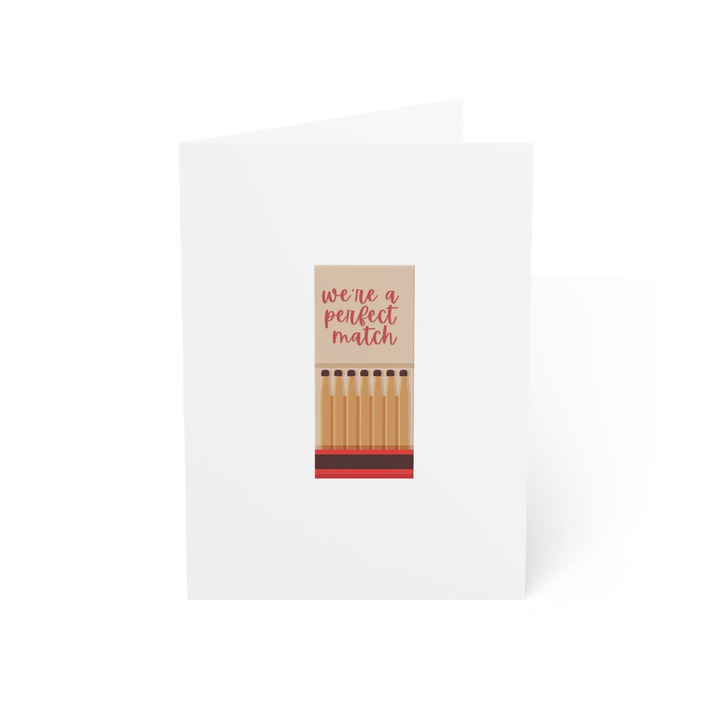 Valentines Day We're A Perfect Match Card | 5x7 | Valentines| Boyfriend Card | Girlfriend Card | Friend Card