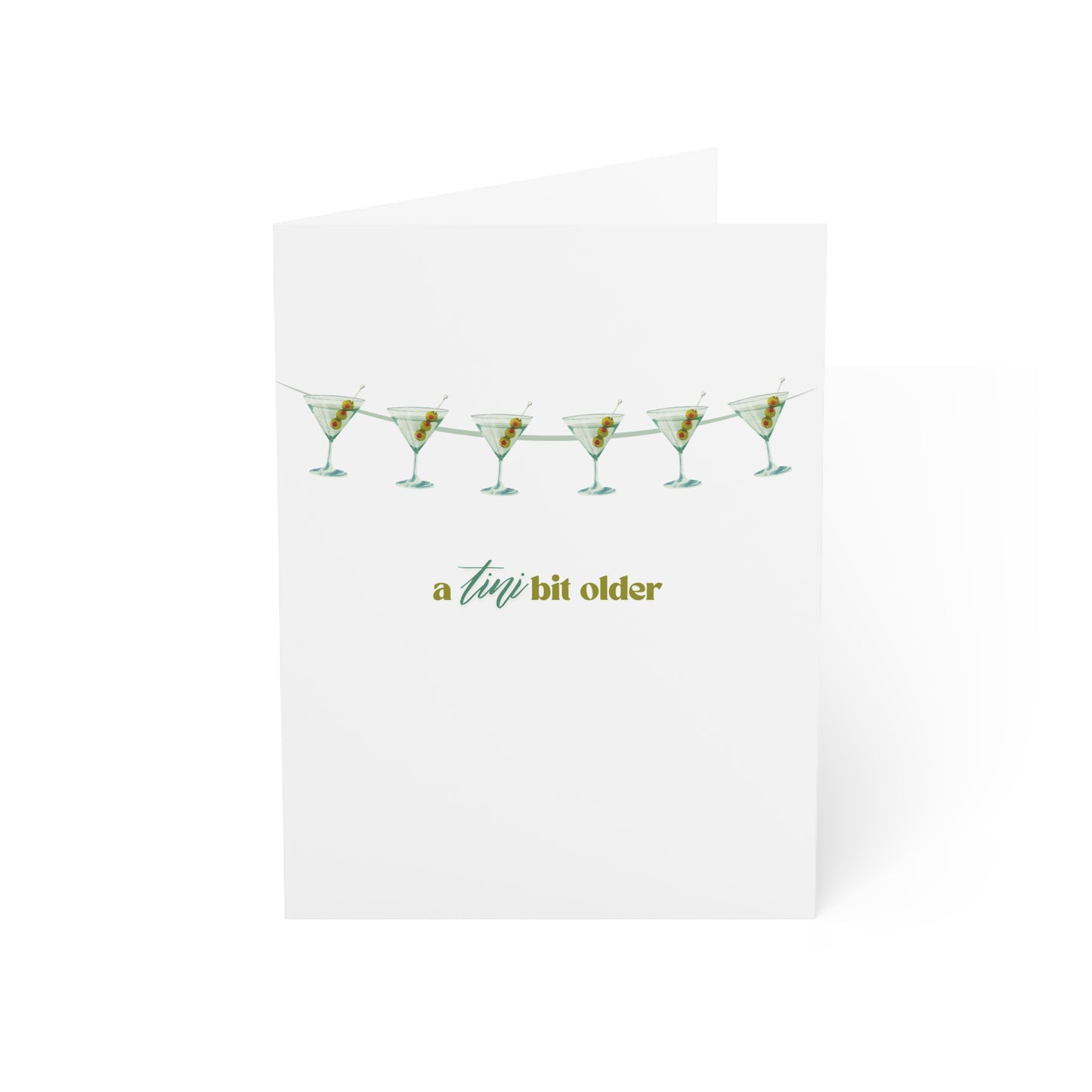 A Tini Bit Older Martini Banner Birthday Card