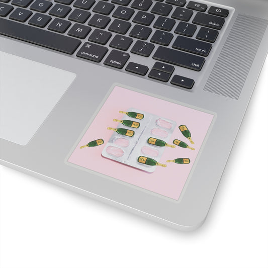 Pop of Champagne Sticker | Laptop, Cup, Notebook Sticker | Celebration Sticker