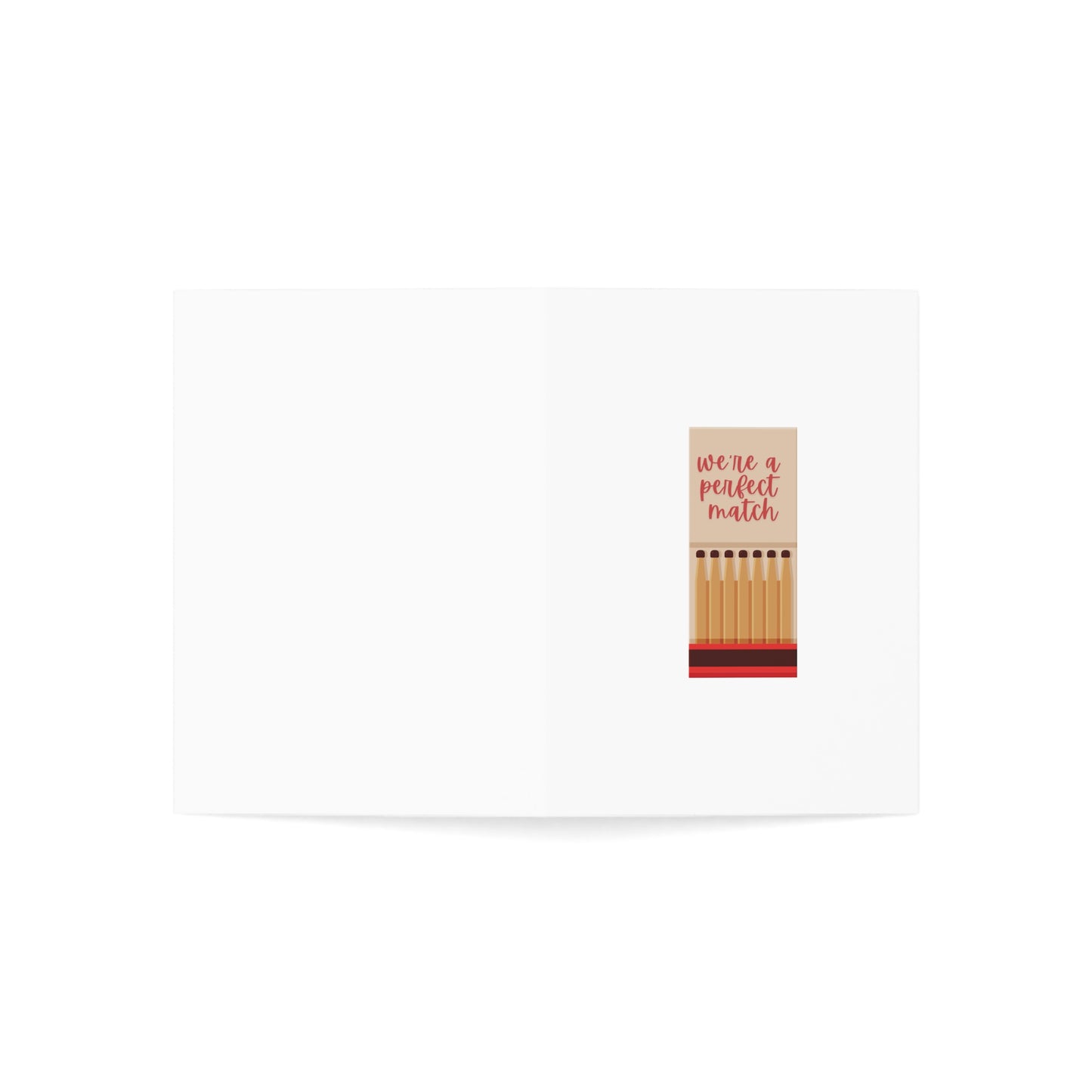 Valentines Day We're A Perfect Match Card | 5x7 | Valentines| Boyfriend Card | Girlfriend Card | Friend Card