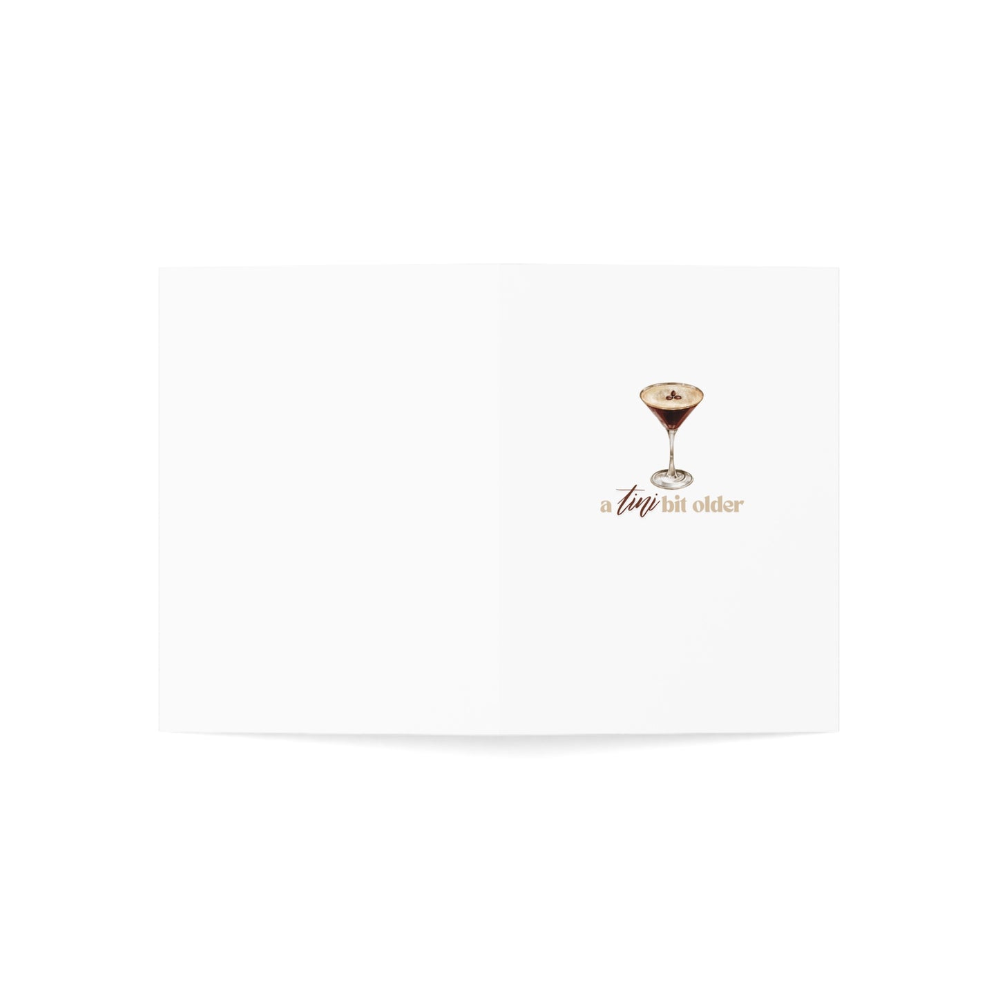 An *espresso* Tini Bit Older Birthday Card
