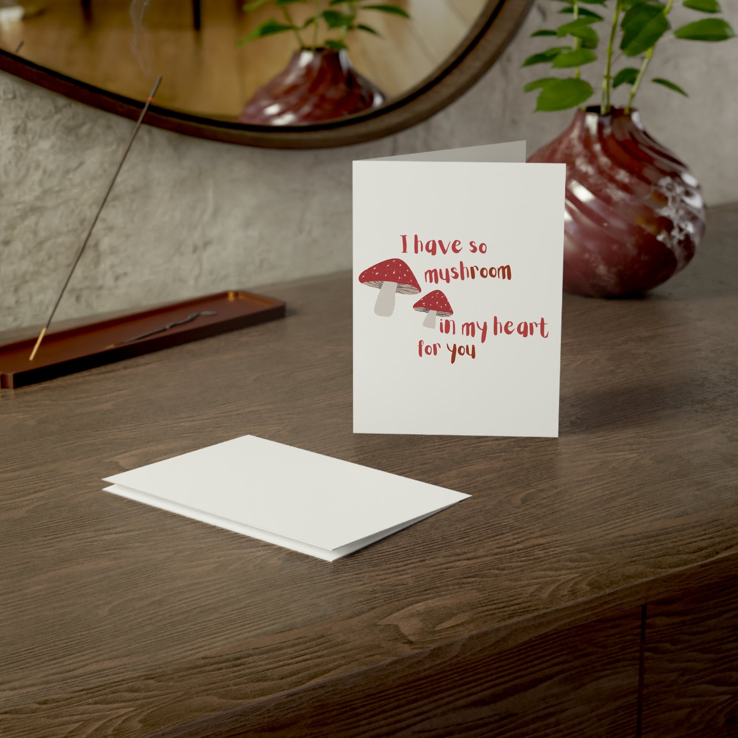 Valentines Card I have so Mushroom in my Heart for You | 5x7 | Valentines| Boyfriend Card | Girlfriend Card | Friend Card